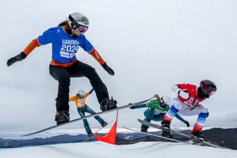 Guusje de Booy, teamlid van het Dutch SBX team, is een van de talenten van het NL Talenten Fonds.