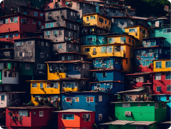 Een afbeelding van een favela
