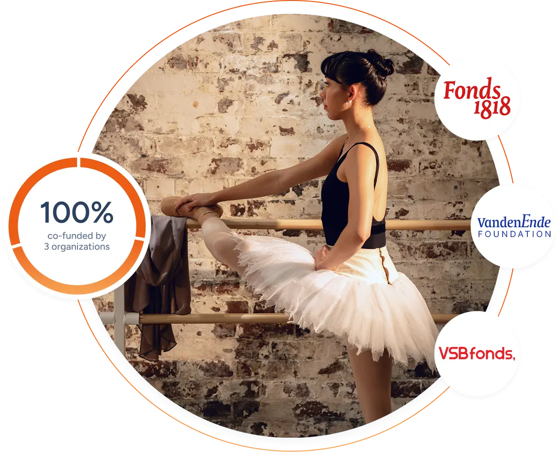 Ballerina at barre - project supported by three funds