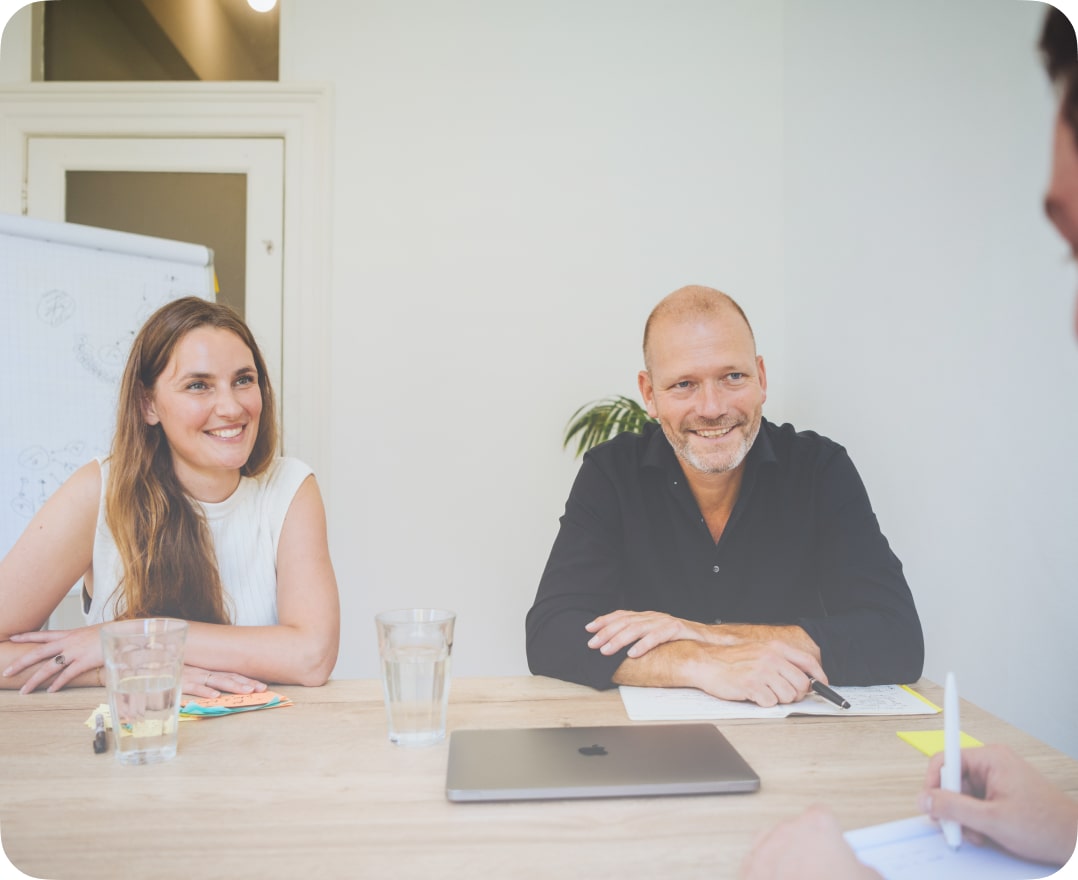 Een foto van Mariëtte en Patrick, co-founders van FindNFund